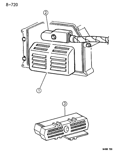 1994 Dodge Spirit ECM Diagram for R4727008