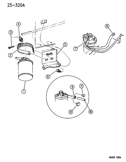 1994 Dodge Ram Wagon Vacuum Canister Diagram