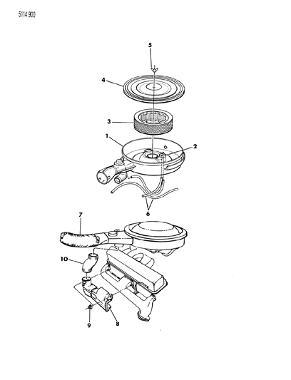 1985 Chrysler Executive Limousine Air Cleaner Diagram 6 - Thumbnail