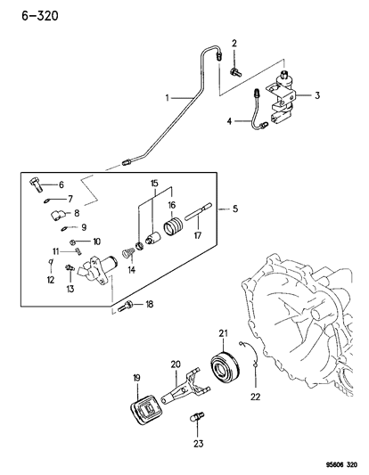 1996 Chrysler Sebring Coupe Controls, Clutch Diagram