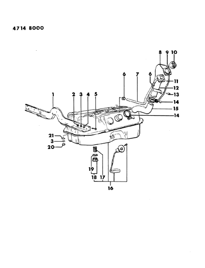 1984 Dodge Ram 50 Fuel Tank Diagram 2 - Thumbnail