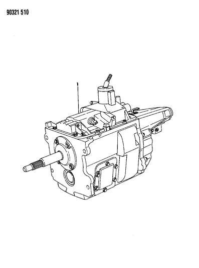 1992 Dodge D150 Transmission Case, Extension & Miscellaneous Parts Diagram 1 - Thumbnail