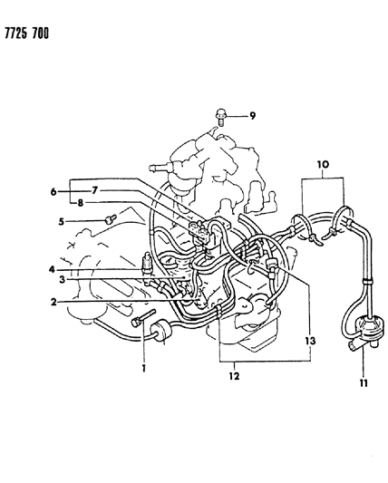 1987 Dodge Colt EGR System Diagram 1 - Thumbnail