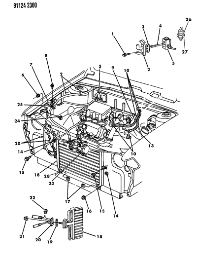 1991 Chrysler LeBaron Sedan Plumbing - A/C & Heater Diagram 4 - Thumbnail