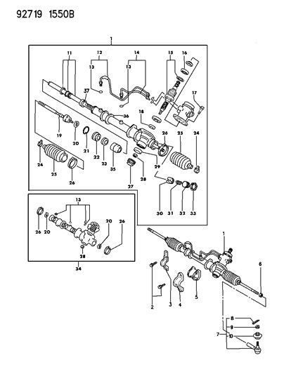 1994 Dodge Colt Bellows , (Up To 7-1-92) Diagram for MR103280