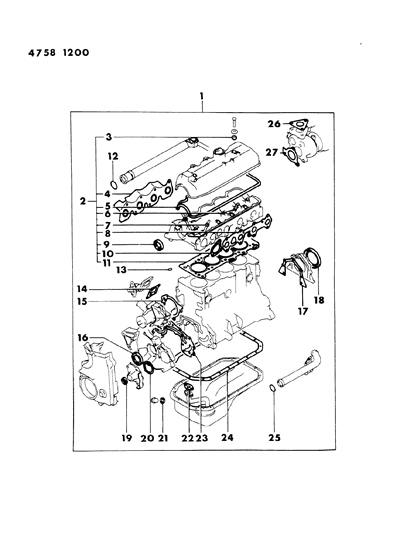 1984 Dodge Colt Engine Gasket Set Diagram 2 - Thumbnail