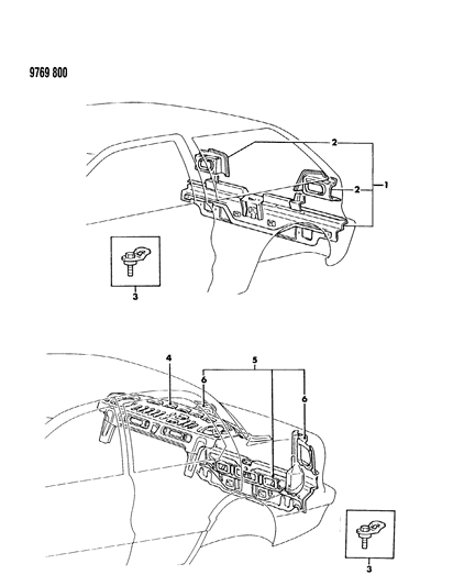 1989 Dodge Colt Anchor Diagram for MB612814