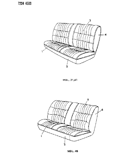 1987 Dodge Aries Rear Seat Diagram 5 - Thumbnail