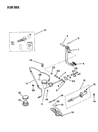 1992 Jeep Comanche Clutch Pedal Diagram 1 - Thumbnail