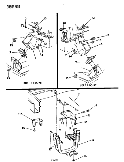 1990 Dodge Ram Wagon Engine Mounting Diagram 3 - Thumbnail