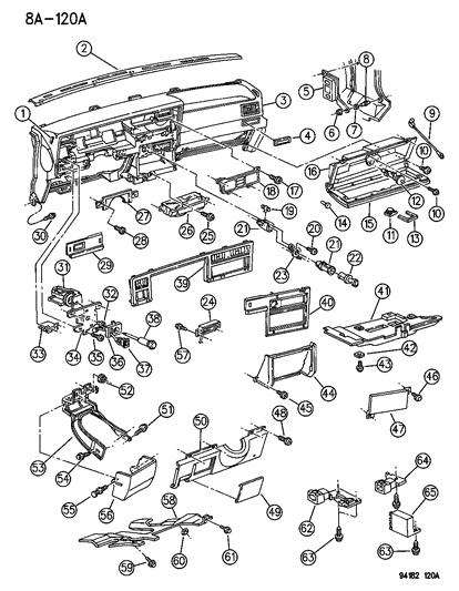 1994 Dodge Spirit Relay, Fog Lamp Diagram for 4687145