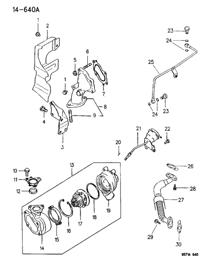 1995 Dodge Stealth Bolt/Washer, Exhaust Manifold (12X20) Diagram for MF301364