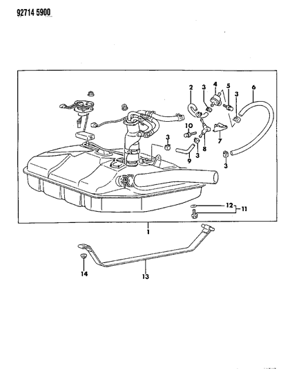 1992 Dodge Colt Fuel Tank Diagram 1 - Thumbnail