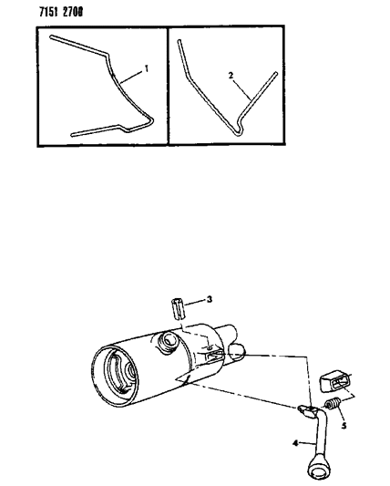 1987 Chrysler LeBaron Base Lever - Column Shift & Indicator Diagram