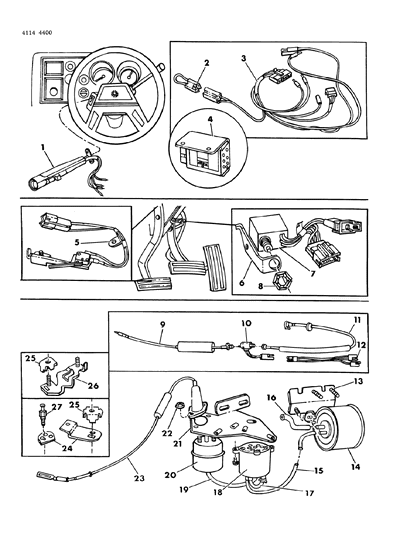 1984 Dodge Rampage Speed Control - Electronic Diagram 1 - Thumbnail