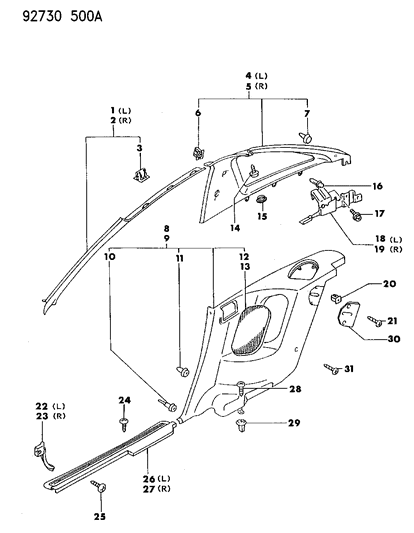 1992 Dodge Stealth Screw, Floor (Tapping 5X25) Diagram for MF453095