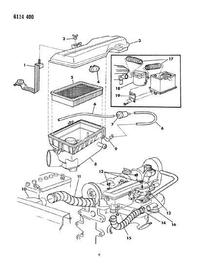 1986 Dodge Omni Air Cleaner Diagram 6 - Thumbnail