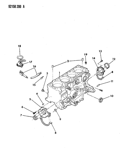 1992 Chrysler LeBaron Sedan Cylinder Block Diagram 1 - Thumbnail