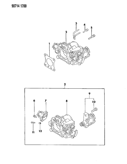 1990 Dodge Colt Throttle Body Diagram 2 - Thumbnail