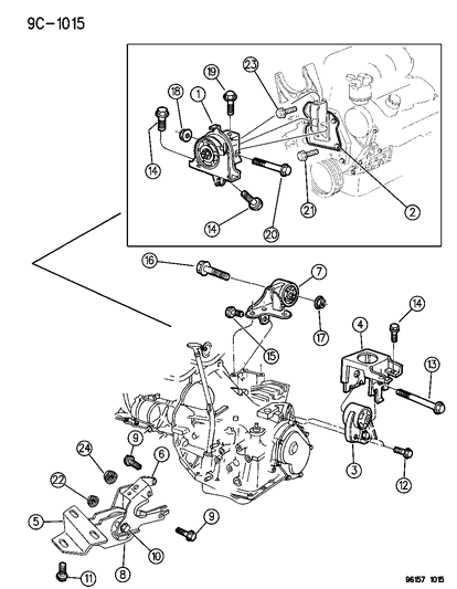 1996 Dodge Caravan Engine Mounts Diagram 2 - Thumbnail