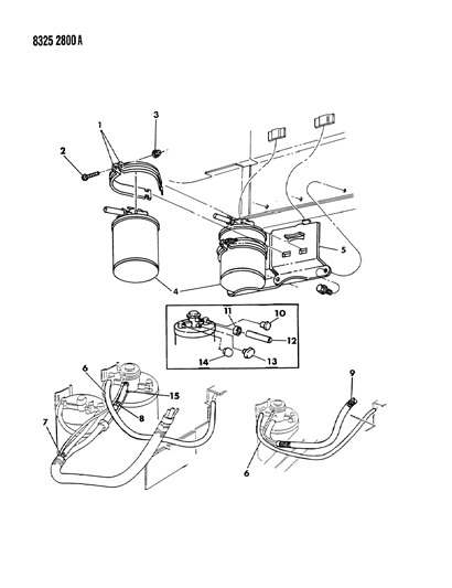 1988 Dodge Ram Wagon Cap Vapor Canister Diagram for 4192074