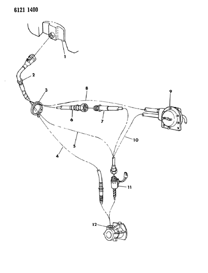 1986 Chrysler LeBaron Base Cable, Speedometer Diagram