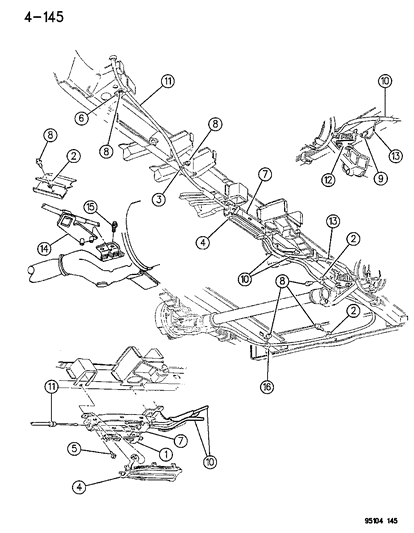 1995 Dodge Grand Caravan Washer Teflon ID=.380 OD=.760 Thick=.025 Diagram for 4423735