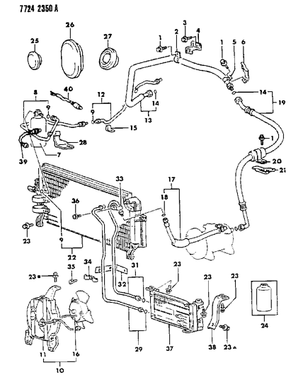 1988 Chrysler Conquest Clip, Body Wiring D=20 Diagram for MF477028