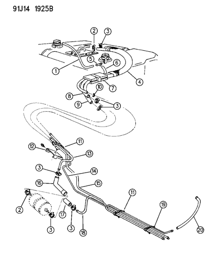 1993 Jeep Wrangler Fuel Line Diagram 2 - Thumbnail