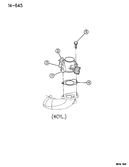 1996 Dodge Caravan Throttle Body Diagram 1 - Thumbnail