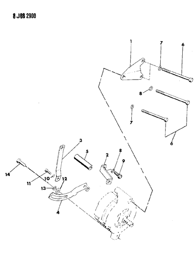 1988 Jeep J10 Alternator & Mounting Diagram 3 - Thumbnail
