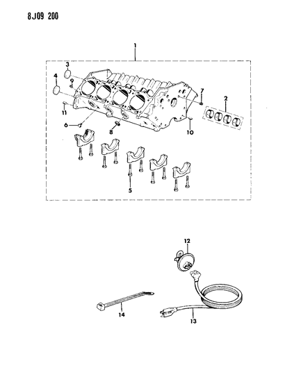 1987 Jeep J20 Cylinder Block Diagram 3 - Thumbnail
