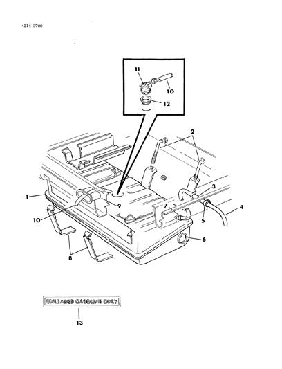 1984 Dodge Ram Wagon Fuel Tank Diagram 1 - Thumbnail