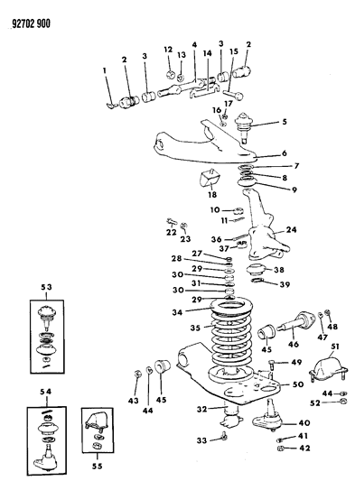 1993 Dodge Ram 50 Suspension - Front Diagram 2 - Thumbnail