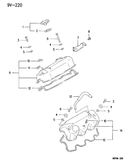 1996 Dodge Stealth Rocker Cover Diagram 2 - Thumbnail