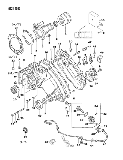 1989 Dodge Ram 50 Plug And Gasket, Magnetic Drain Diagram for MB001265