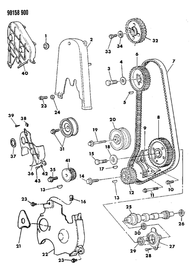 1990 Chrysler TC Maserati Nut, W/Washer, Front Suspension Strut Retainer Diagram for 6500274