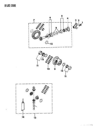 1986 Jeep J20 Differential & Gears Diagram 6 - Thumbnail