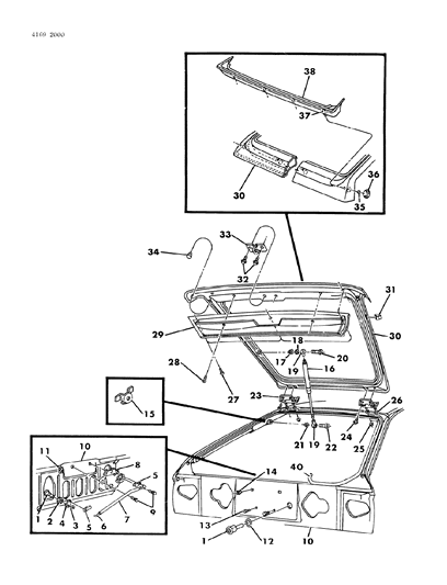 1984 Dodge Rampage Liftgate Diagram 1 - Thumbnail