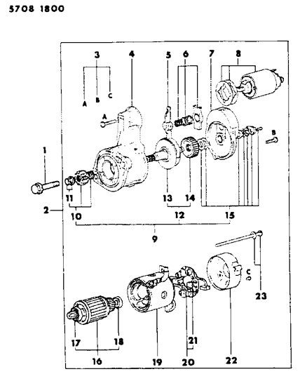 1985 Dodge Ram 50 Starter Diagram 1 - Thumbnail