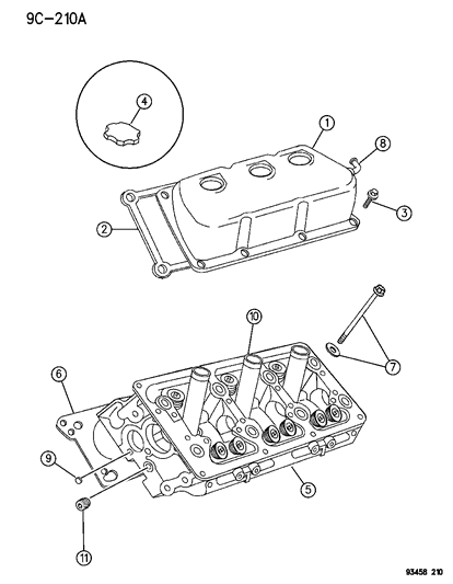 1994 Dodge Intrepid Cylinder Head Diagram 2 - Thumbnail