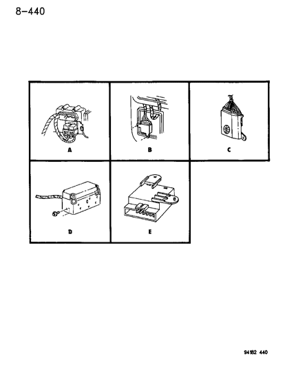 1995 Chrysler Town & Country Intermittent Wiper Module Diagram for 4661297