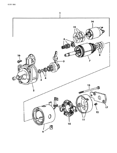 1984 Chrysler New Yorker Starter Diagram 1 - Thumbnail