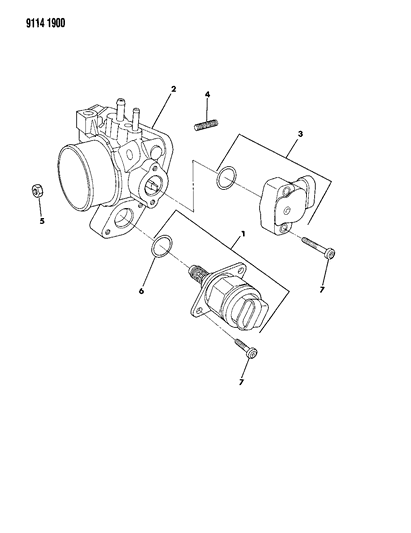 1989 Chrysler TC Maserati Throttle Body Diagram 2 - Thumbnail