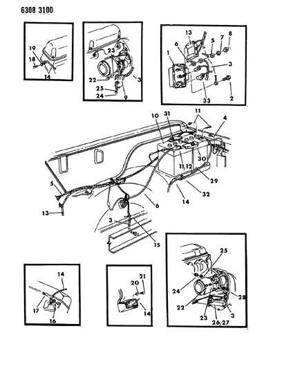 1986 Dodge W150 Positive Cable Diagram for 4163002