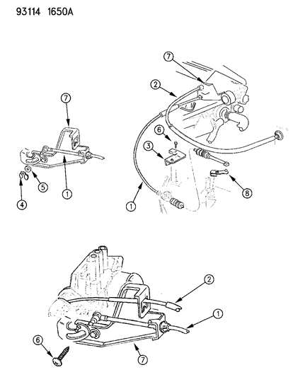 1993 Dodge Spirit Throttle Control Diagram 2 - Thumbnail