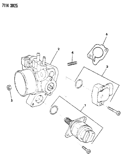 1987 Dodge Omni Throttle Body Diagram 3 - Thumbnail