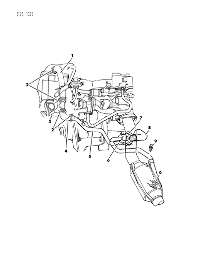 1985 Chrysler Executive Limousine Aspirator Diagram 1 - Thumbnail