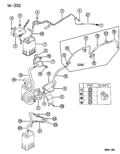 1996 Chrysler Sebring Coupe Vapor Lines Diagram