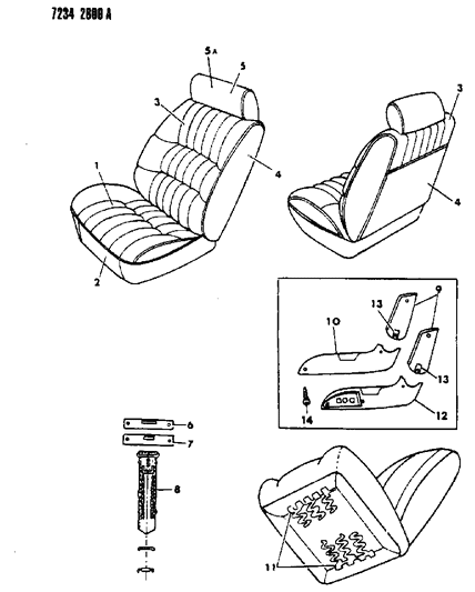 1987 Dodge Aries Front Seat Diagram 11 - Thumbnail